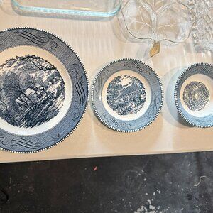 Currier & Ives Bowl & Plate Collection